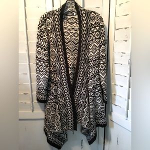 Repel London black and white cardigan L